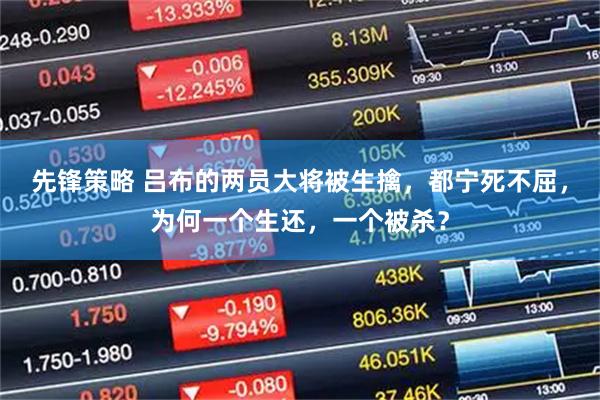 先锋策略 吕布的两员大将被生擒，都宁死不屈，为何一个生还，一个被杀？